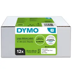 Etykiety DYMO adresowe duże - 89 x 36 mm biały 2093093 (12 rolek)