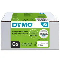 Etykiety DYMO różnego przeznaczenia - 57 x 32 mm biały 2093094 - 6 rolek