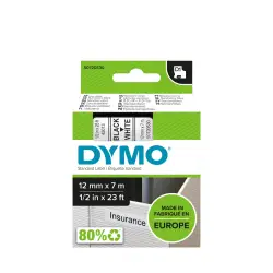 Taśma DYMO D1 - 12 mm x 7 m biała / czarny nadruk S0720530 / 45013