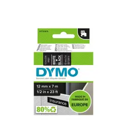 Taśma DYMO D1 - 12 mm x 7 m czarna / biały nadruk S0720610 / 45021