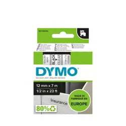 Taśma DYMO D1 - 12 mm x 7 m przezroczysta / czarny nadruk S0720500 / 45010