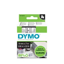 Taśma DYMO D1 - 9 mm x 7 m przezroczysta / czarny nadruk S0720670 / 40910