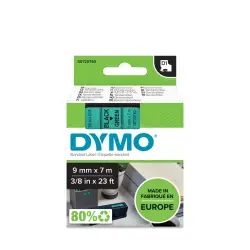 Taśma DYMO D1 - 9 mm x 7 m zielona / czarny nadruk S0720740 / 40919