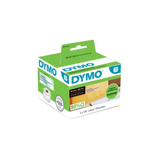 Etykiety DYMO adresowe duże - 89 x 36 mm przezroczysty S0722410 / 99013