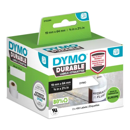 Etykiety DYMO Durable do kodów kreskowych - 19 x 64mm 2112284