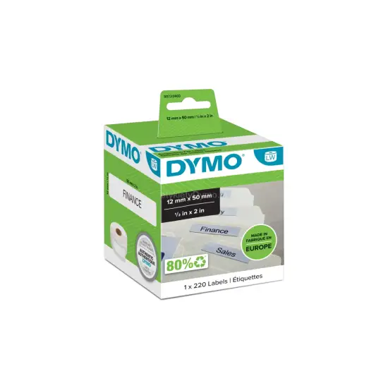 Etykiety DYMO na teczkę z zawieszką - 50 x 12 mm biały S0722460 / 99017