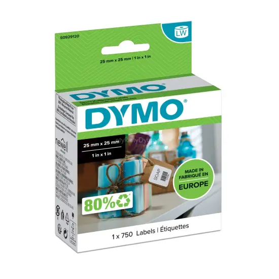 Etykiety DYMO różnego przeznaczenia- 25 x 25 mm biały S0929120