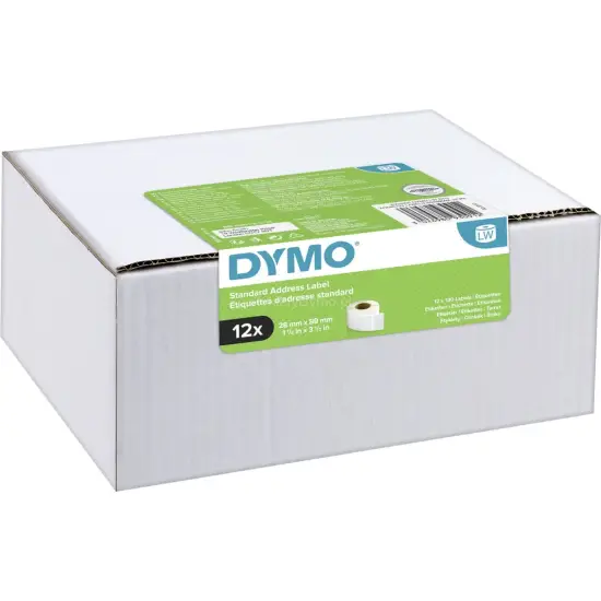 Etykiety DYMO standardowe adresowe - 89 x 28 mm biały 2093091 - 12 rolek