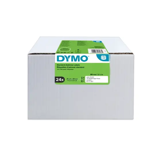 Etykiety DYMO standardowe adresowe - 89 x 28 mm biały S0722360 - 24 rolki