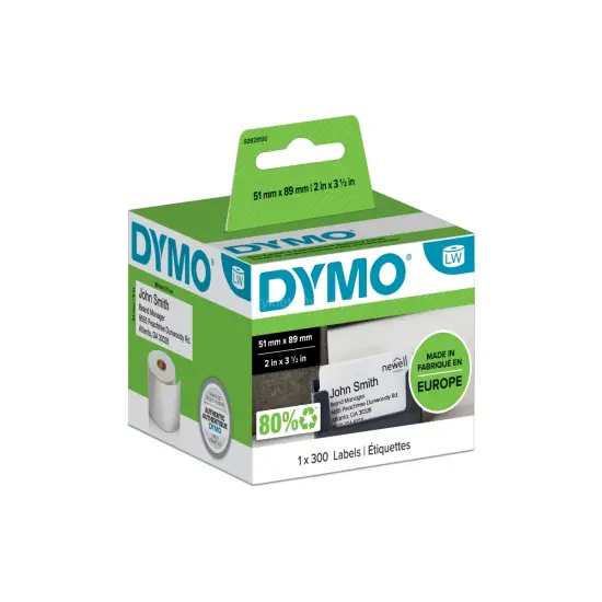 Etykiety DYMO wizytówkowe 51 x 89mm karton biały bez kleju S0929100